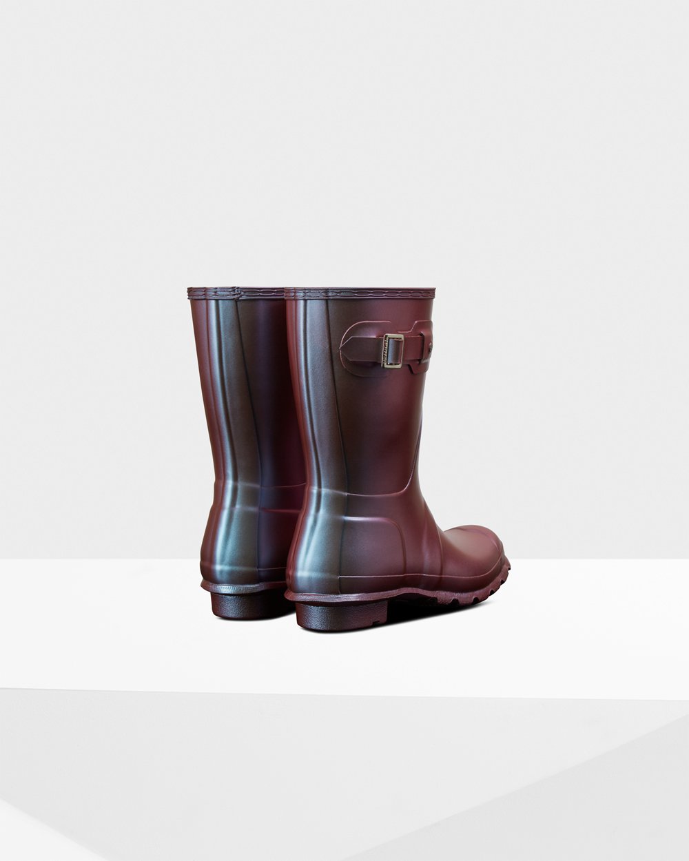 Hunter Original Nebula Short Rain Boots - Online Sale Womens Blue - PZGMYL153